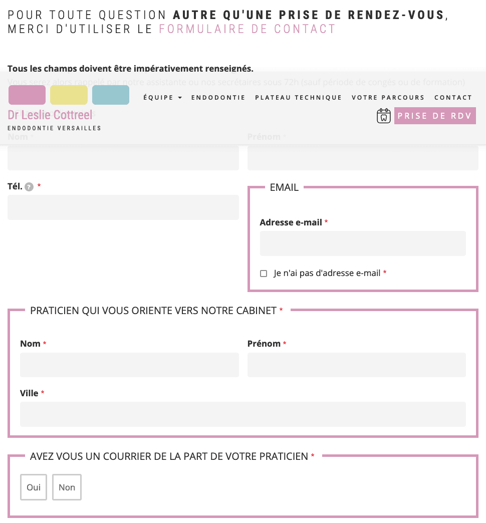 Facilité la prise de rendez vous